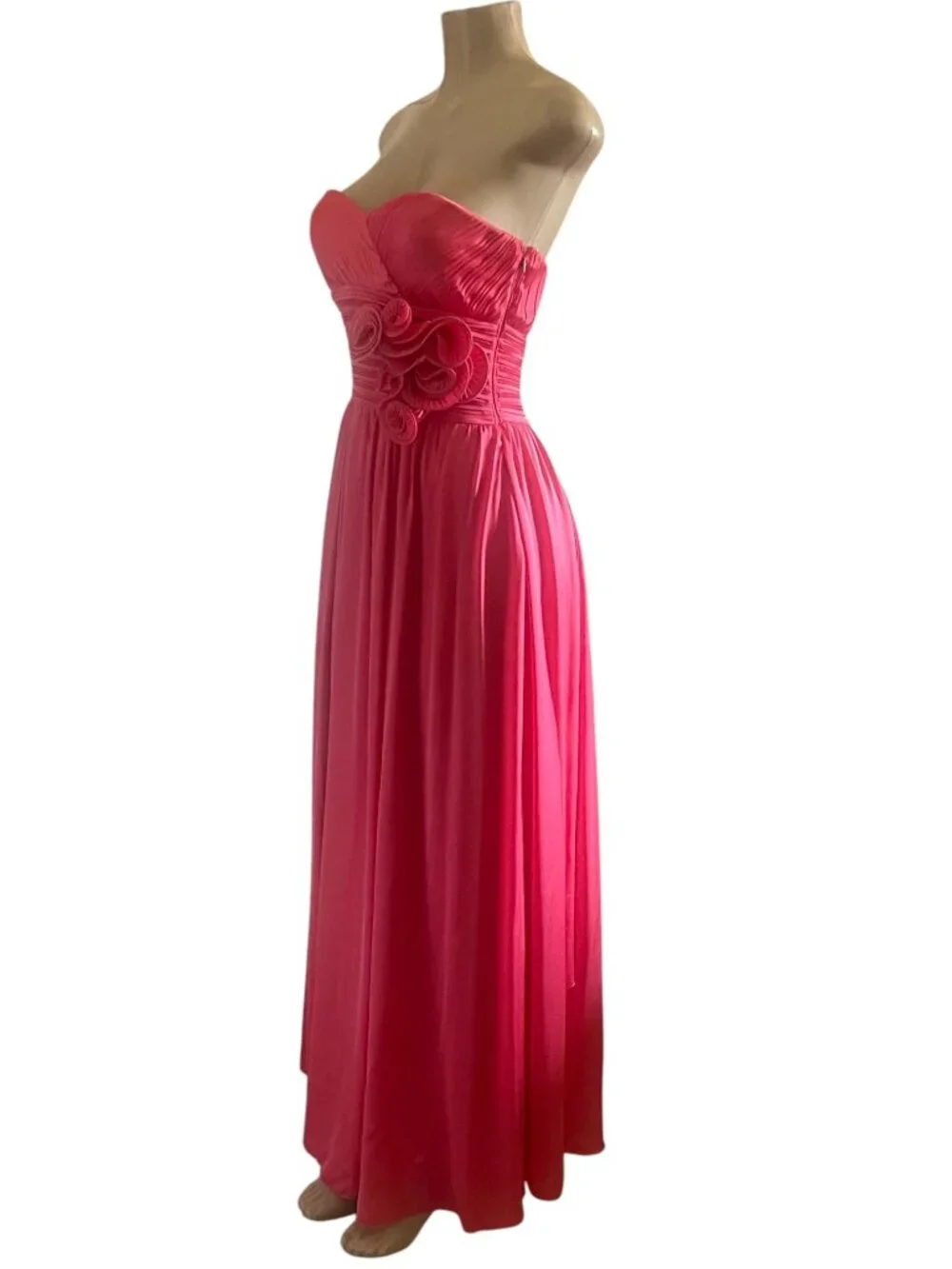 Va Va Voom Fuchsia Pink Strapless Sweetheart Formal Gown Maxi Dress S - Picture 4 of 9